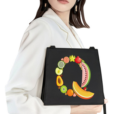 2022. Jednostavna četvrtasta torba Početno ime Ispis uzorka slova Putna torba Ženska torba Modna torba na rame Večernja torbica Ručna torbica