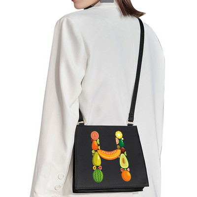 2022. Jednostavna četvrtasta torba Početno ime Ispis uzorka slova Putna torba Ženska torba Modna torba na rame Večernja torbica Ručna torbica