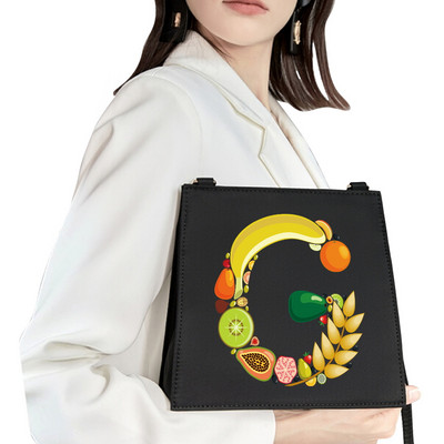 2022. Jednostavna četvrtasta torba Početno ime Ispis uzorka slova Putna torba Ženska torba Modna torba na rame Večernja torbica Ručna torbica