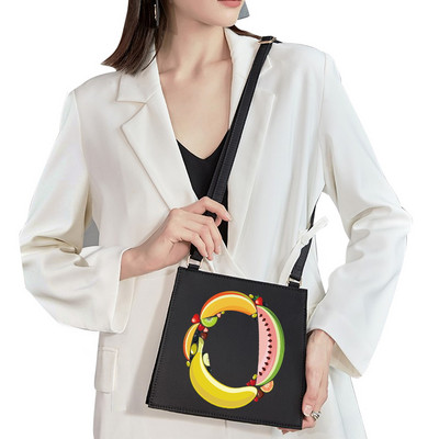 2022. Jednostavna četvrtasta torba Početno ime Ispis uzorka slova Putna torba Ženska torba Modna torba na rame Večernja torbica Ručna torbica