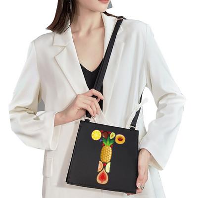 2022. Jednostavna četvrtasta torba Početno ime Ispis uzorka slova Putna torba Ženska torba Modna torba na rame Večernja torbica Ručna torbica