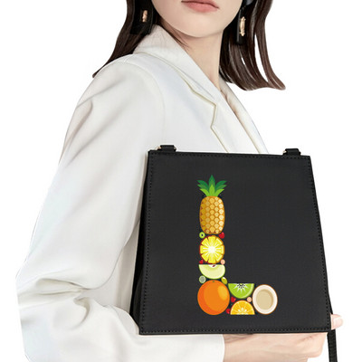 2022. Jednostavna četvrtasta torba Početno ime Ispis uzorka slova Putna torba Ženska torba Modna torba na rame Večernja torbica Ručna torbica