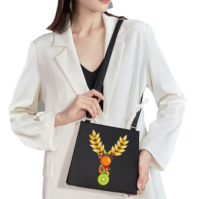 2022. Jednostavna četvrtasta torba Početno ime Ispis uzorka slova Putna torba Ženska torba Modna torba na rame Večernja torbica Ručna torbica