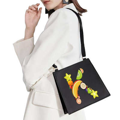 2022. Jednostavna četvrtasta torba Početno ime Ispis uzorka slova Putna torba Ženska torba Modna torba na rame Večernja torbica Ručna torbica