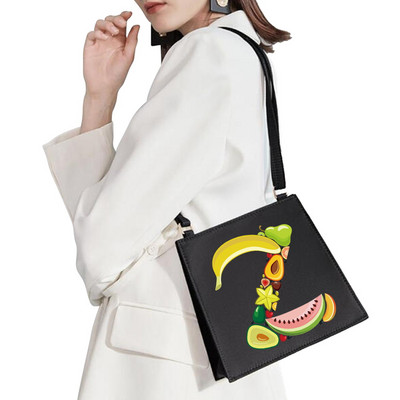 2022. Jednostavna četvrtasta torba Početno ime Ispis uzorka slova Putna torba Ženska torba Modna torba na rame Večernja torbica Ručna torbica