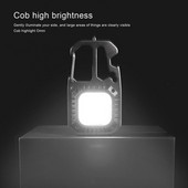 Μίνι φακός Type-C Μπρελόκ Επαναφορτιζόμενο Cob Αδιάβροχο φως εργασίας Led Υψηλή φωτεινότητα Φωτιστικό Κάμπινγκ έκτακτης ανάγκης Φωτιστικό μπρελόκ