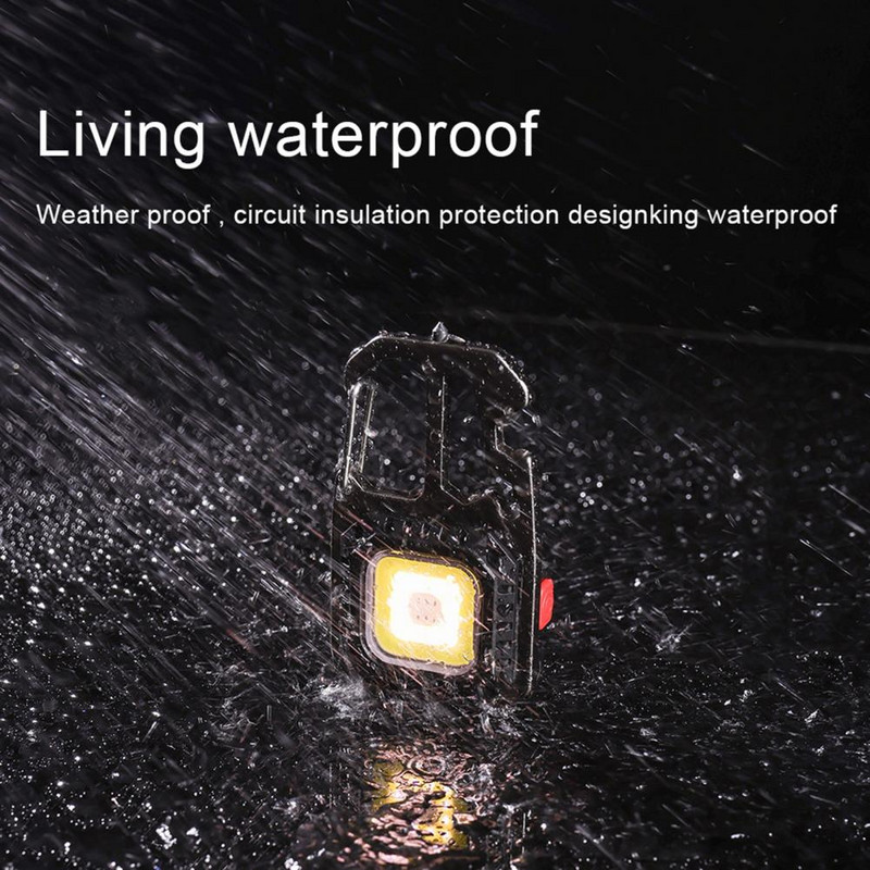 Μίνι φακός Type-C Μπρελόκ Επαναφορτιζόμενο Cob Αδιάβροχο φως εργασίας Led Υψηλή φωτεινότητα Φωτιστικό Κάμπινγκ έκτακτης ανάγκης Φωτιστικό μπρελόκ