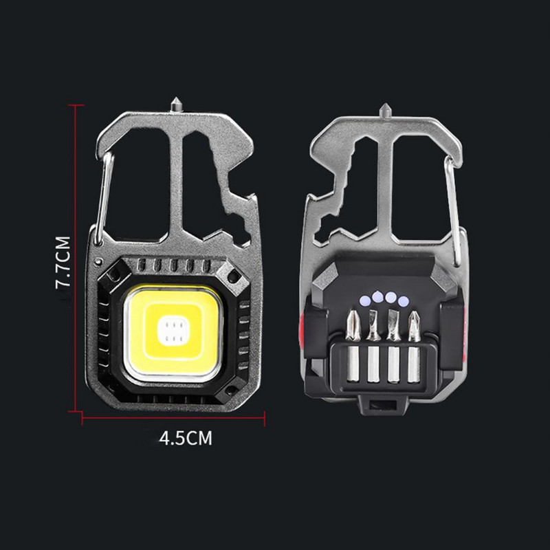 Μίνι φακός Type-C Μπρελόκ Επαναφορτιζόμενο Cob Αδιάβροχο φως εργασίας Led Υψηλή φωτεινότητα Φωτιστικό Κάμπινγκ έκτακτης ανάγκης Φωτιστικό μπρελόκ