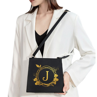 2022 Απλή τετράγωνη τσάντα Αρχικό όνομα Επιστολή μοτίβο Εκτύπωση τσάντα επιβατών Γυναικεία τσάντα μόδας τσάντα ώμου Βραδινή τσάντα