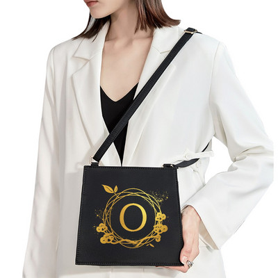 2022 Απλή τετράγωνη τσάντα Αρχικό όνομα Επιστολή μοτίβο Εκτύπωση τσάντα επιβατών Γυναικεία τσάντα μόδας τσάντα ώμου Βραδινή τσάντα