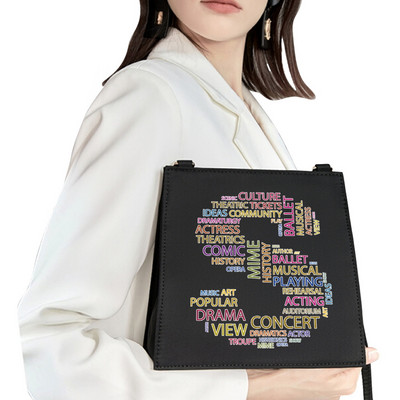 2022 Обикновена квадратна чанта Първоначално име Буква Модел Печат Пътническа чанта Дамска чанта Модна чанта през рамо Вечерна чанта Дамска чанта