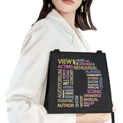 2022 Обикновена квадратна чанта Първоначално име Буква Модел Печат Пътническа чанта Дамска чанта Модна чанта през рамо Вечерна чанта Дамска чанта