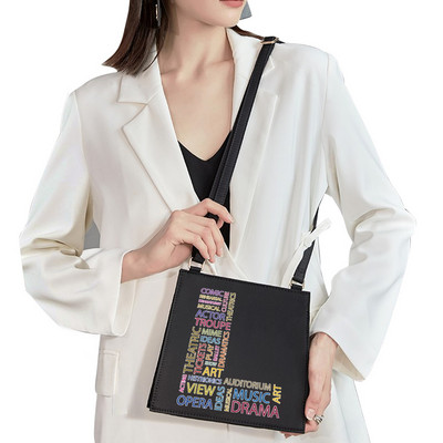 2022 Обикновена квадратна чанта Първоначално име Буква Модел Печат Пътническа чанта Дамска чанта Модна чанта през рамо Вечерна чанта Дамска чанта