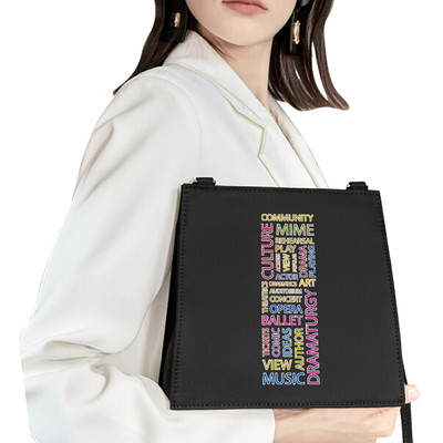 2022 Обикновена квадратна чанта Първоначално име Буква Модел Печат Пътническа чанта Дамска чанта Модна чанта през рамо Вечерна чанта Дамска чанта