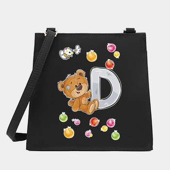 Модни диви дамски чанти на рамо Messenger Малки квадратни чанти Trendy Bear Letter Series Pattern Designer Дамска чанта за пътуване Tote BagPurse