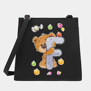 Модни диви дамски чанти на рамо Messenger Малки квадратни чанти Trendy Bear Letter Series Pattern Designer Дамска чанта за пътуване Tote BagPurse