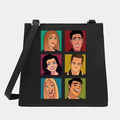 2022 Women Square Bags Shoulder Crossbody Designer Casual Friends Series Pattern Commute Tote Messenger Bag Τσάντα για αγορές