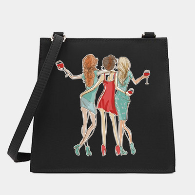 2022 Women Square Bags Shoulder Crossbody Designer Casual Friends Series Pattern Commute Tote Messenger Bag Τσάντα για αγορές