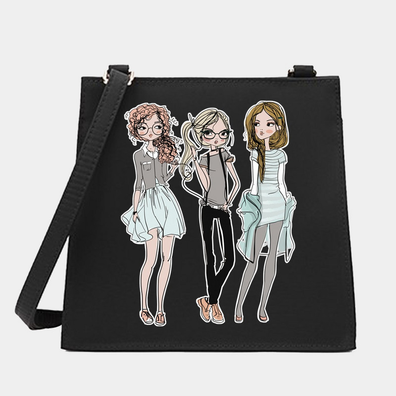 2022 Women Square Bags Shoulder Crossbody Designer Casual Friends Series Pattern Commute Tote Messenger Bag Τσάντα για αγορές