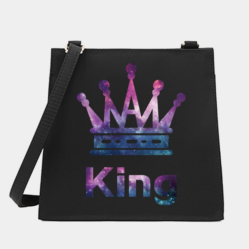 Uued naiste kandilised kotid õlakott King&Queen seeria mustrikujundaja pendelrändekott Käekott