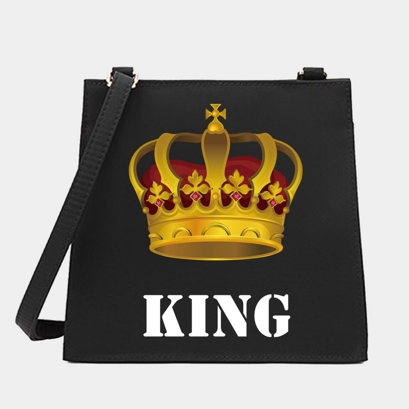 Uued naiste kandilised kotid õlakott King&Queen seeria mustrikujundaja pendelrändekott Käekott