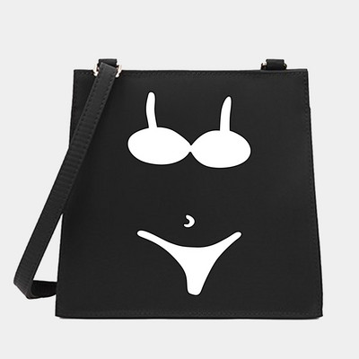 Μόδα Wild Women Shoulder Messenger Μικρές τετράγωνες τσάντες Μοντέρνα κινούμενα σχέδια Σειρά στήθους Μοτίβο Σχεδιαστής Commute Handbag Tote Purse