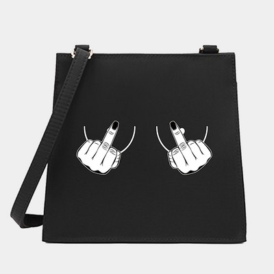 Μόδα Wild Women Shoulder Messenger Μικρές τετράγωνες τσάντες Μοντέρνα κινούμενα σχέδια Σειρά στήθους Μοτίβο Σχεδιαστής Commute Handbag Tote Purse