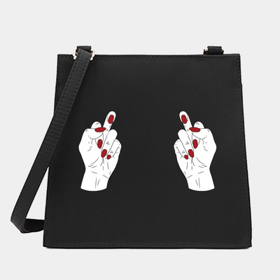 Μόδα Wild Women Shoulder Messenger Μικρές τετράγωνες τσάντες Μοντέρνα κινούμενα σχέδια Σειρά στήθους Μοτίβο Σχεδιαστής Commute Handbag Tote Purse