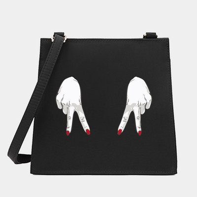 Μόδα Wild Women Shoulder Messenger Μικρές τετράγωνες τσάντες Μοντέρνα κινούμενα σχέδια Σειρά στήθους Μοτίβο Σχεδιαστής Commute Handbag Tote Purse