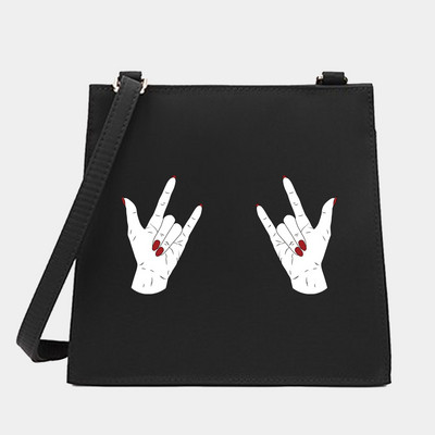 Μόδα Wild Women Shoulder Messenger Μικρές τετράγωνες τσάντες Μοντέρνα κινούμενα σχέδια Σειρά στήθους Μοτίβο Σχεδιαστής Commute Handbag Tote Purse