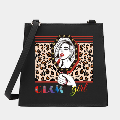 Νέες γυναικείες τετράγωνες τσάντες Shoulder Crossbody σειρά Leopard Pattern Designer Commute Tote Messenger Τσάντα Shopping Purse Τσάντα