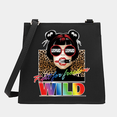 Νέες γυναικείες τετράγωνες τσάντες Shoulder Crossbody σειρά Leopard Pattern Designer Commute Tote Messenger Τσάντα Shopping Purse Τσάντα