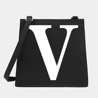 New Women Shoulder Messenger Commute Crossbody Tote Bag White Letter Σειρά Μοτίβο Σχεδιαστής Μικρές τετράγωνες τσάντες Τσάντα τσάντα