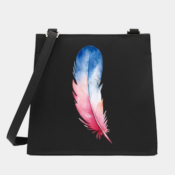 Нови дамски квадратни чанти през рамо Crossbody Feather серия Дизайнерски модели Ежедневни чанта за пътуване до работното място Пазаруване Дамска чанта