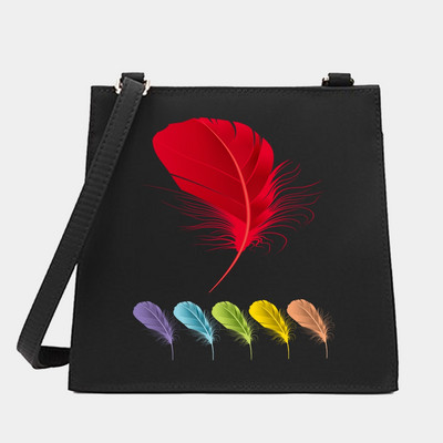 Uued naiste kandilised kotid, õlg, ristkeha, sulgede seeria mustrikujundaja, vabaaja reisimine, kandekott Messenger kott ostukäekott