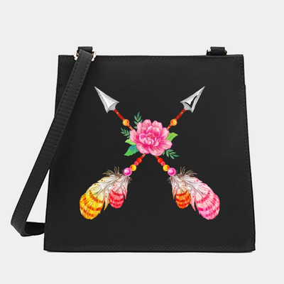 Uued naiste kandilised kotid, õlg, ristkeha, sulgede seeria mustrikujundaja, vabaaja reisimine, kandekott Messenger kott ostukäekott