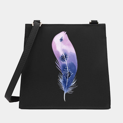 Uued naiste kandilised kotid, õlg, ristkeha, sulgede seeria mustrikujundaja, vabaaja reisimine, kandekott Messenger kott ostukäekott