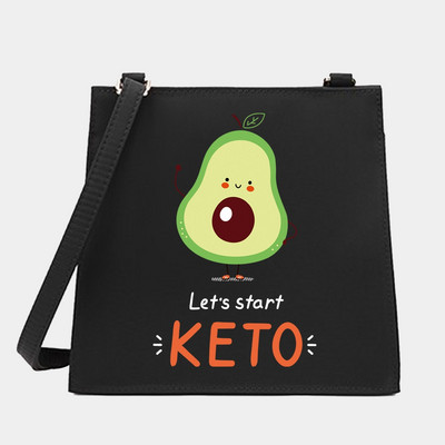 Νέα μόδα Wild Women Shoulder Messenger Μικρές τετράγωνες τσάντες Μοντέρνα σειρά αβοκάντο μοτίβο Σχεδιαστής Commute Handbag Τσάντες tote