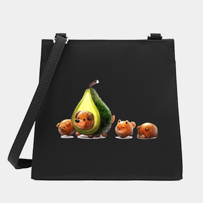 Νέα μόδα Wild Women Shoulder Messenger Μικρές τετράγωνες τσάντες Μοντέρνα σειρά αβοκάντο μοτίβο Σχεδιαστής Commute Handbag Τσάντες tote