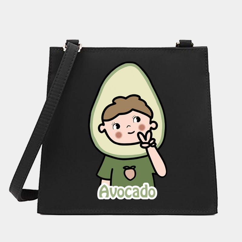 Νέα μόδα Wild Women Shoulder Messenger Μικρές τετράγωνες τσάντες Μοντέρνα σειρά αβοκάντο μοτίβο Σχεδιαστής Commute Handbag Τσάντες tote