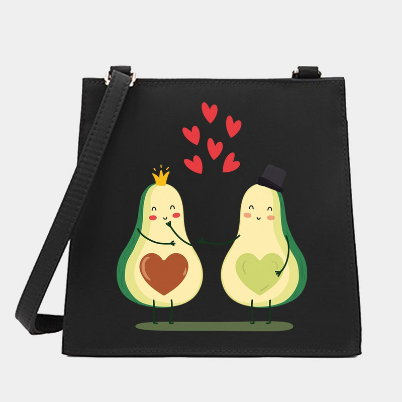 Νέα μόδα Wild Women Shoulder Messenger Μικρές τετράγωνες τσάντες Μοντέρνα σειρά αβοκάντο μοτίβο Σχεδιαστής Commute Handbag Τσάντες tote