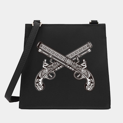 Γυναικεία Shoulder Messenger Πορτοφόλι για αγορές Τσάντα σχεδιαστή Μικρές τετράγωνες τσάντες Skull Series Pattern Crossbody Tote Bag