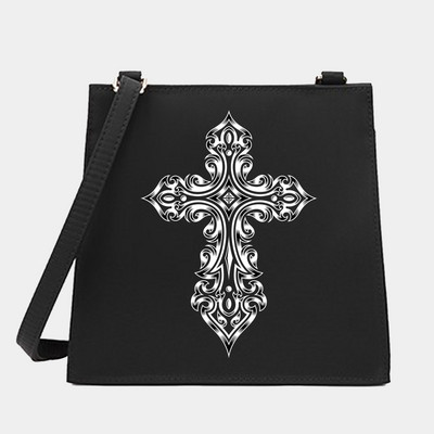 Γυναικεία Shoulder Messenger Πορτοφόλι για αγορές Τσάντα σχεδιαστή Μικρές τετράγωνες τσάντες Skull Series Pattern Crossbody Tote Bag