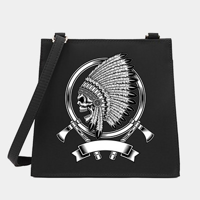 Γυναικεία Shoulder Messenger Πορτοφόλι για αγορές Τσάντα σχεδιαστή Μικρές τετράγωνες τσάντες Skull Series Pattern Crossbody Tote Bag