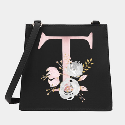 Γυναικεία Shoulder Messenger Μικρές τετράγωνες τσάντες Flower Letter Σειρά Μοτίβο Commute Tote Bag Designer Crossbody Τσάντα για αγορές