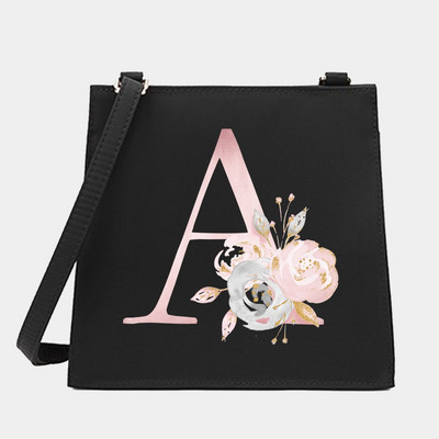 Γυναικεία Shoulder Messenger Μικρές τετράγωνες τσάντες Flower Letter Σειρά Μοτίβο Commute Tote Bag Designer Crossbody Τσάντα για αγορές