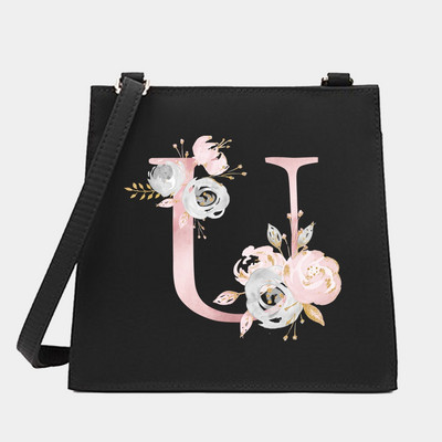 Γυναικεία Shoulder Messenger Μικρές τετράγωνες τσάντες Flower Letter Σειρά Μοτίβο Commute Tote Bag Designer Crossbody Τσάντα για αγορές