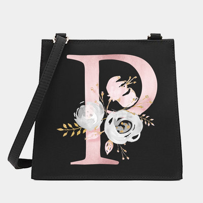 Γυναικεία Shoulder Messenger Μικρές τετράγωνες τσάντες Flower Letter Σειρά Μοτίβο Commute Tote Bag Designer Crossbody Τσάντα για αγορές