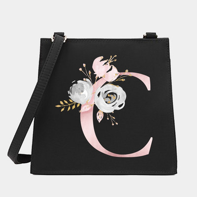 Γυναικεία Shoulder Messenger Μικρές τετράγωνες τσάντες Flower Letter Σειρά Μοτίβο Commute Tote Bag Designer Crossbody Τσάντα για αγορές