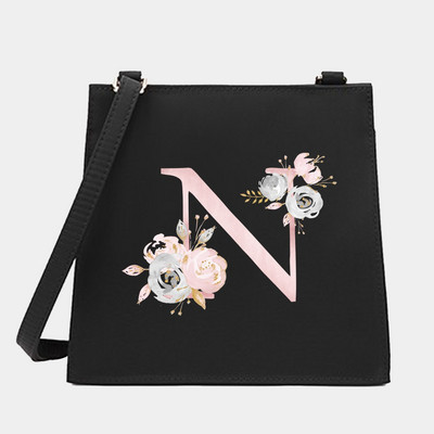 Γυναικεία Shoulder Messenger Μικρές τετράγωνες τσάντες Flower Letter Σειρά Μοτίβο Commute Tote Bag Designer Crossbody Τσάντα για αγορές